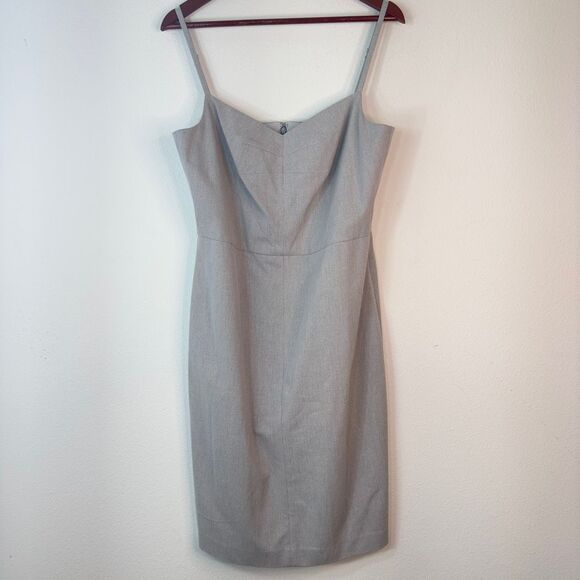 Banana Republic Stone Gray Sheath Dress Womens 14 NWT Preppy Business Casual - Picture 1 of 9